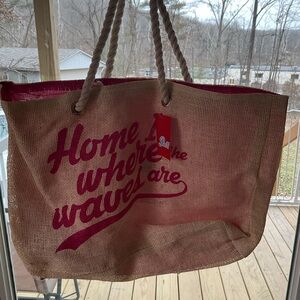 Stylish Pink and Tan Tote Bag